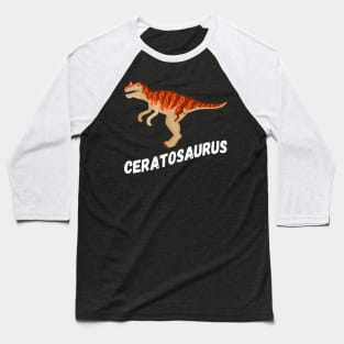 Fun Ceratosaurus Dinosaur Design Baseball T-Shirt